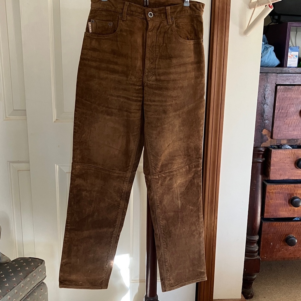 Women's Classic Brown washable suede jeans